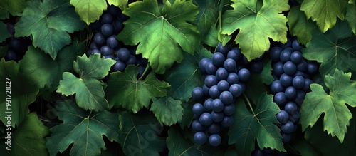 Bunch of grapes on the vine...