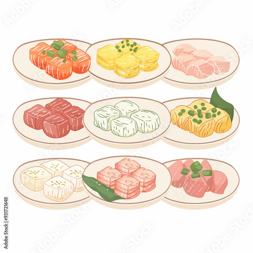Vector Char Siu simple and minimal