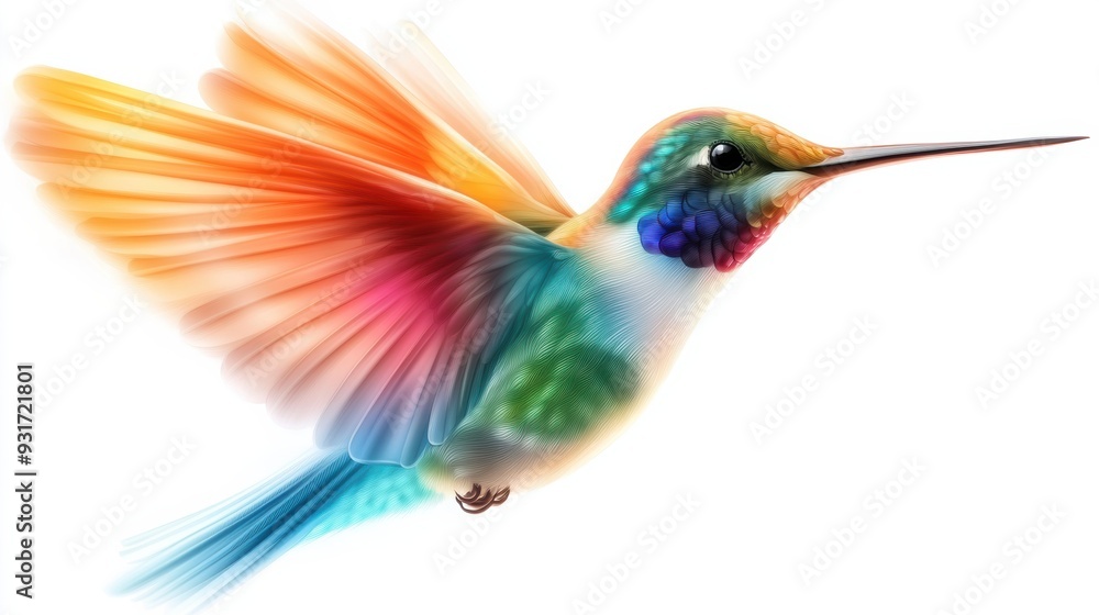 A colorful bird with a white beak and red eyes, AI A colorful bird with a white beak and red eyes, AI