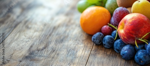 Various ripe fruits on a li...