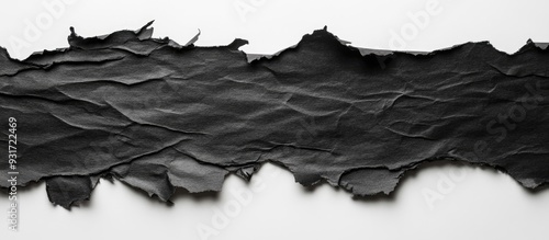 black torn paper set agains...
