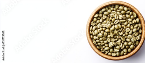 Bowl containing green coffe...