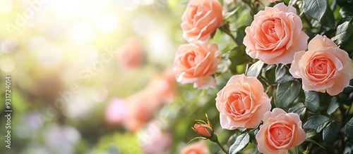 Beautiful blooming coral ro...