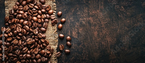 Close up of coffee beans ag...