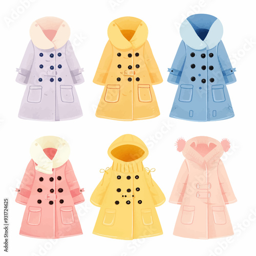 Vector Winter Coat simple and mini