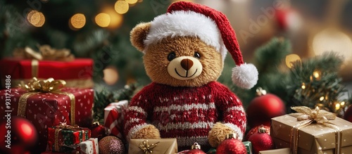 Teddy Bear dressed in Santa...