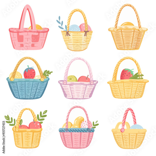Vector Market Basket simple and mi
