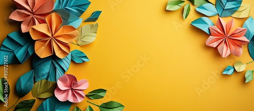 Vibrant origami flowers acc...
