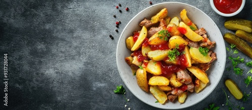 Crispy pan fried potatoes s...