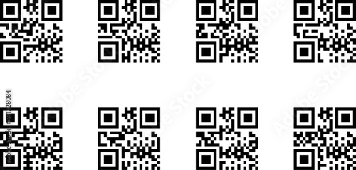 Fake QR code scan me vector illustration.