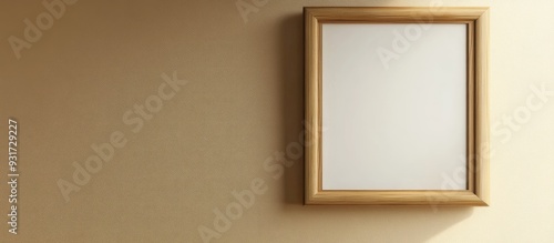 An empty wooden picture fra...
