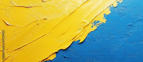 Yellow paint texture on a b...