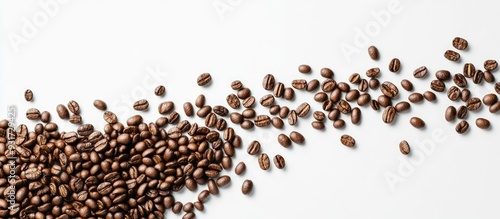coffee beans separated on a...