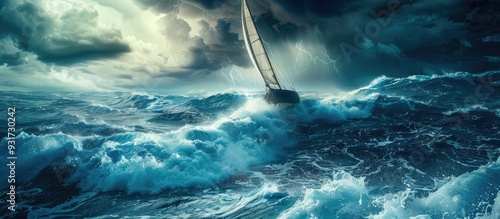 Boat sailing in the midst o...