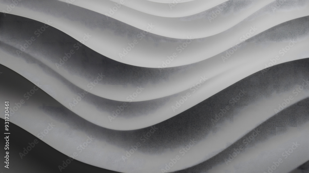 Fototapeta premium Intricate Monochrome Pattern of Undulating Wave-Like Curves: Abstract Minimalist Design with Organic Flow background , Wallpaper 