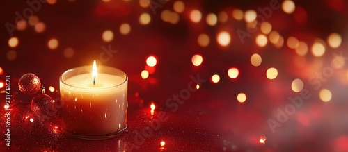 Christmas decor with a cand...