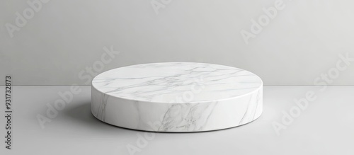 White marble product stand ...