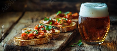 Tapas a few toasted bread s...