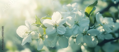 White blossoms on an apple ...