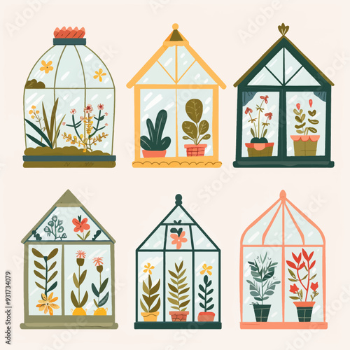 Vector Greenhouse simple and minim