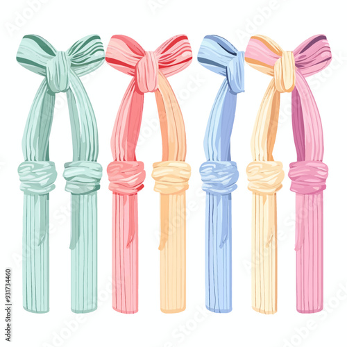 Vector Karate Belt simple and mini