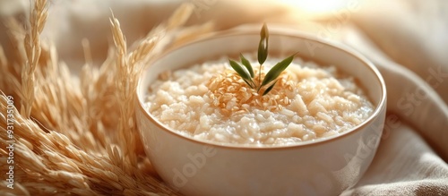 morning rice porridge. with...
