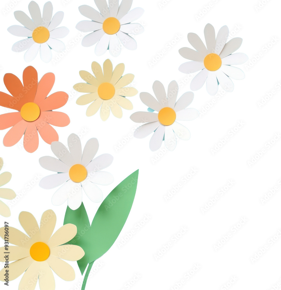Obraz premium Simple daisy flowers backgrounds pattern petal.