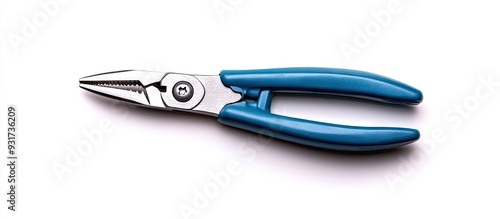 Blue pliers isolated on a w...