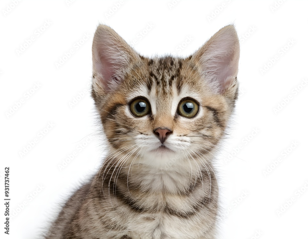 Fototapeta premium Headshot cat isolated on white background 