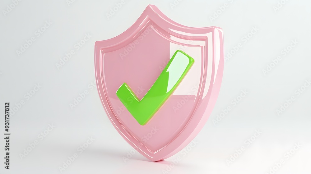 cartoon 3d Icon safety shield green check mark perspective . pink symbol security safety icon. Green Checkmark in minimalistic style. 3d vector illustration. white background
cartoon 3d Icon safety shield green check mark perspective . pink symbol security safety icon. Green Checkmark in minimalistic style. 3d vector illustration. white background
