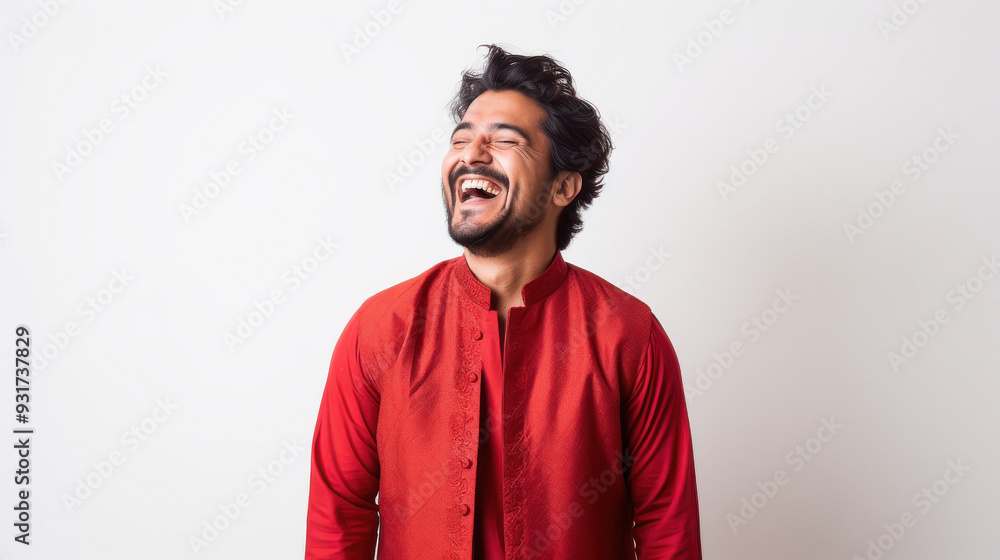 young indian man smiling on white background young indian man smiling on white background