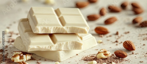 White chocolate with a nut ...