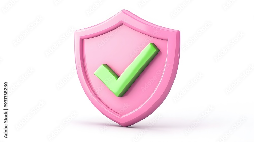 cartoon 3d Icon safety shield green check mark perspective . pink symbol security safety icon. Green Checkmark in minimalistic style. 3d vector illustration. white background
cartoon 3d Icon safety shield green check mark perspective . pink symbol security safety icon. Green Checkmark in minimalistic style. 3d vector illustration. white background