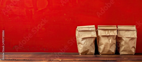 Brown kraft paper lunch bag...