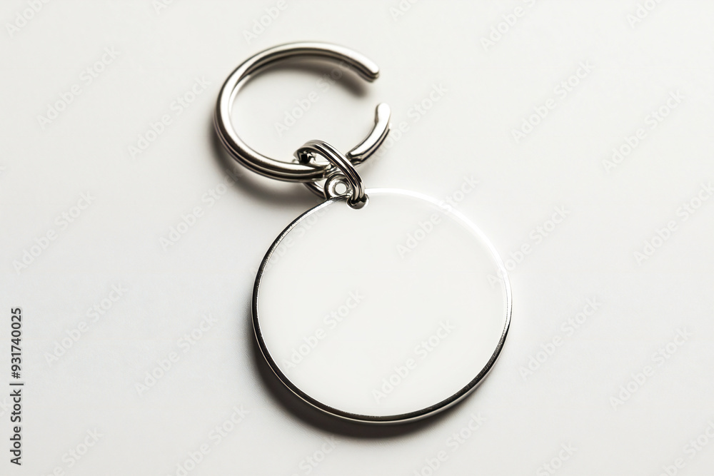 white blank round key chain mockup white blank round key chain mockup