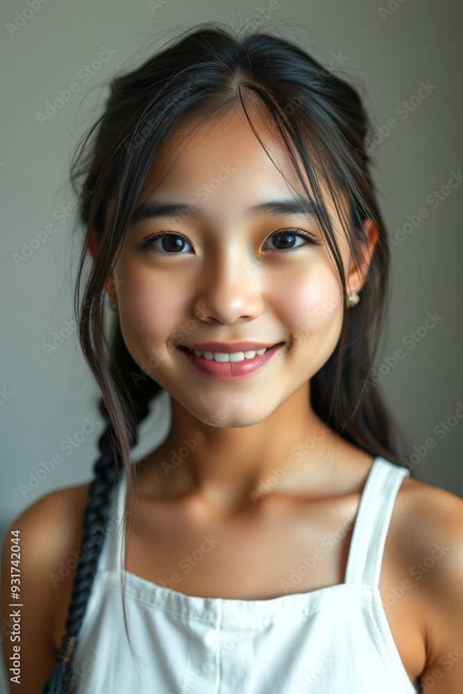 Portrait of a Young Woman with a Beautiful Smile Portrait of a Young Woman with a Beautiful Smile