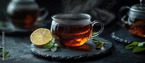 This striking photo of tea ...