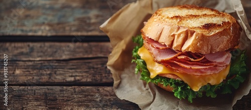 Delicious and fresh ham and...
