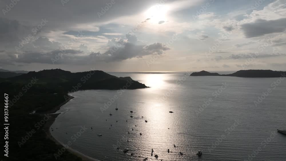 Aerial View of Playa Panama and Bahia Culebra in Guanacaste, Costa Rica Aerial View of Playa Panama and Bahia Culebra in Guanacaste, Costa Rica