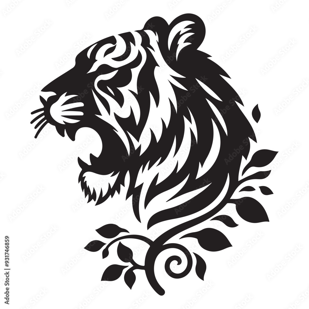 tiger vector illustration silhouettes design , tiger image free design tiger vector illustration silhouettes design , tiger image free design
