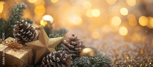 Christmas decor featuring p...