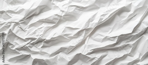 Wrinkled or crumpled white ...