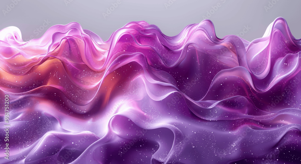 Abstract Waves Of Purple And Pink Hues With Sparkling Details Abstract Waves Of Purple And Pink Hues With Sparkling Details