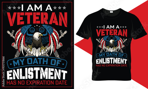 Veteran day t-shirt design. Custom typography veteran day premium quote t-shirt design.