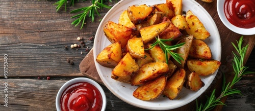 Homemade fried potato cubes...
