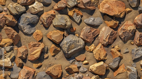 rocks ground mixed with dune sand, top-down view, ultra realistic, photoscan filter photo