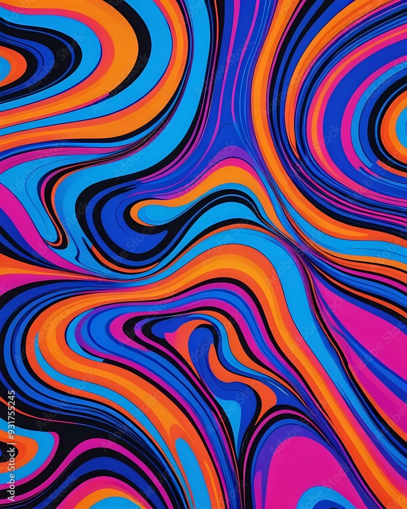 Abstract wavy background with bright colors. Abstract wavy background with bright colors.