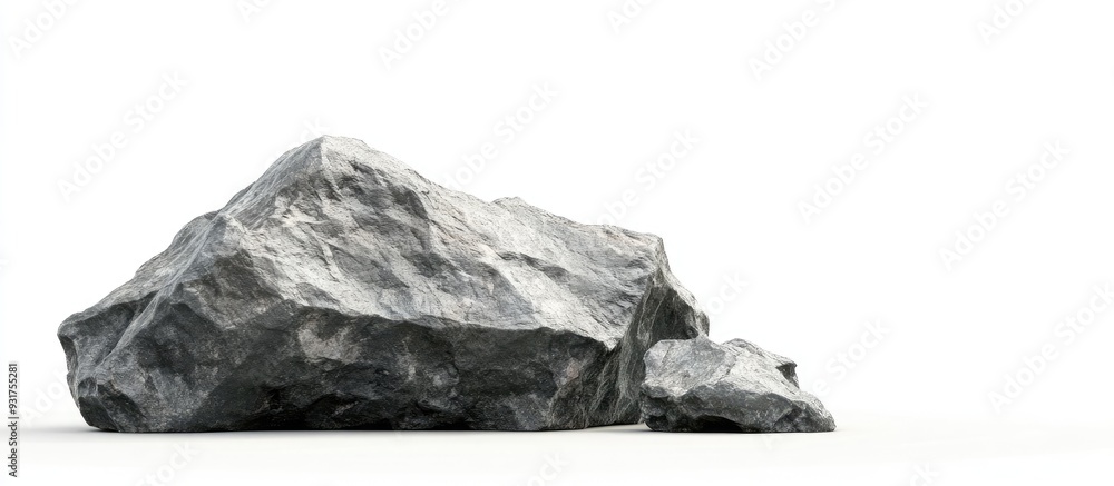 rock on a white background. with copy space image. Place for adding text or design rock on a white background. with copy space image. Place for adding text or design
