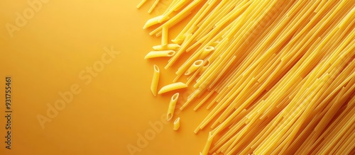 raw macaroni spaghetti clos...