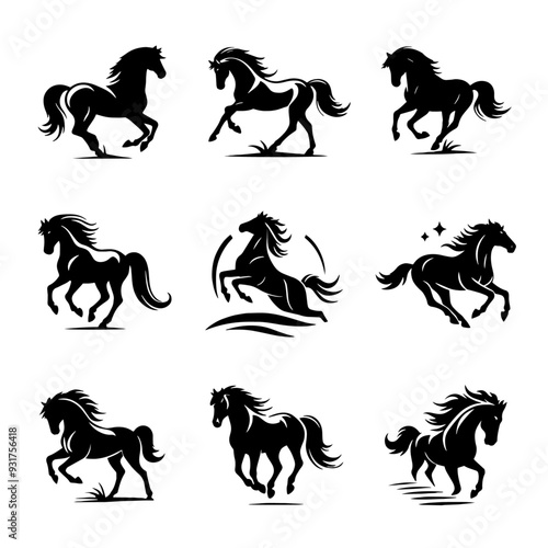Black Horse Silhouettes